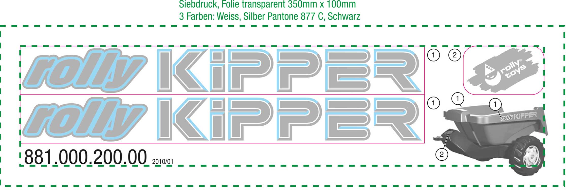 decal set for rollyKipper