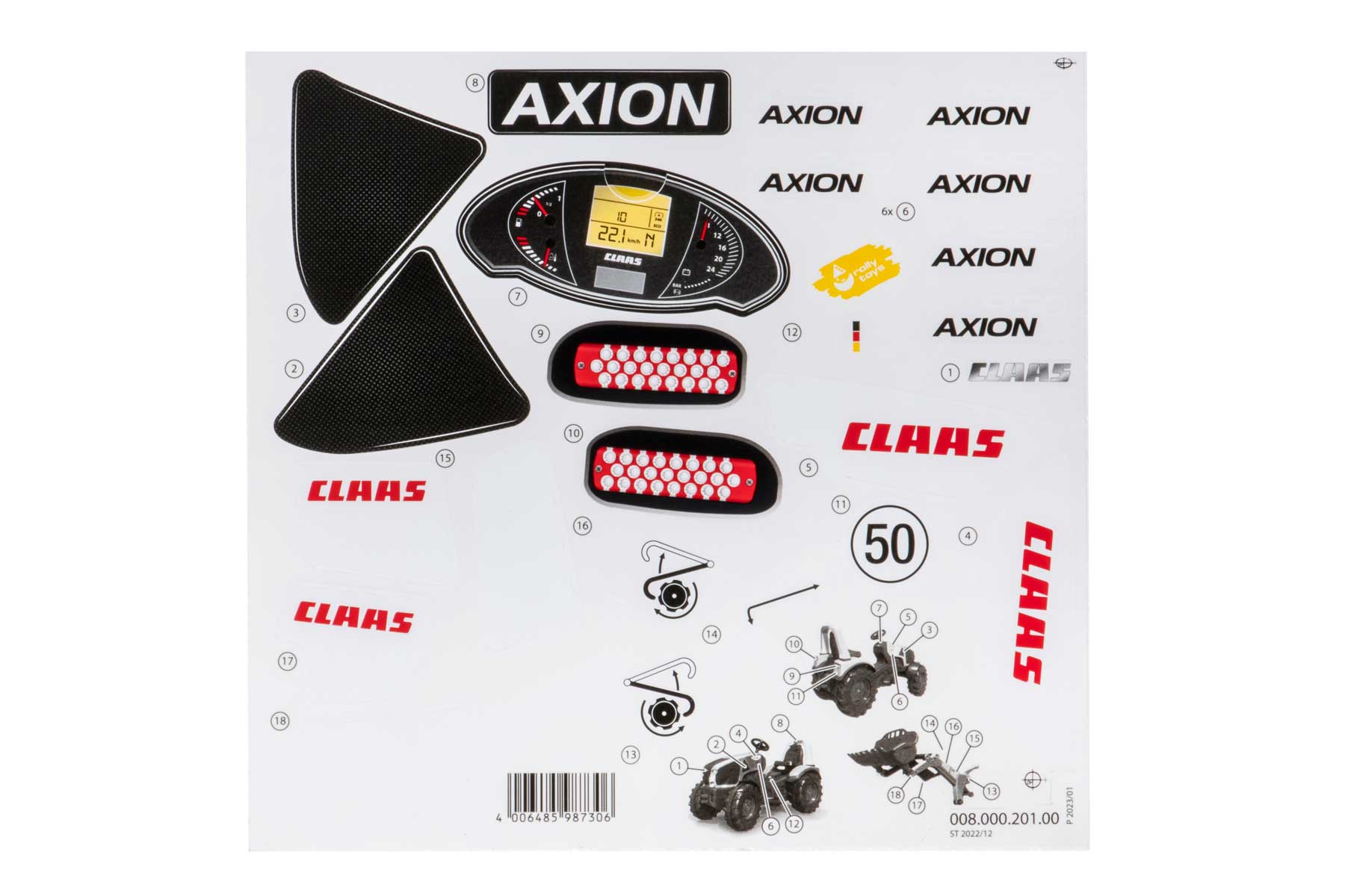 Aufkleber X-Trac Premium CLAAS Axion